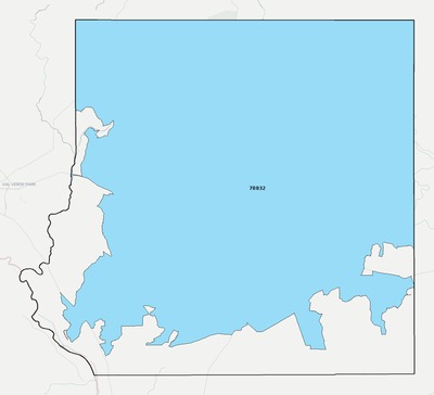 Kinney County TX ZIP code boundaries map