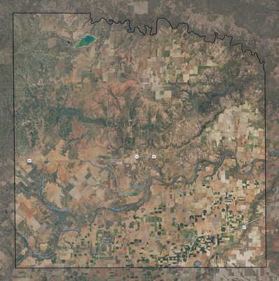 Knox County TX USGS imagery and topo map