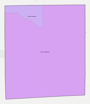 La Salle County TX school district boundaries map