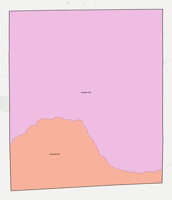 La Salle County TX townships and subdivisions map