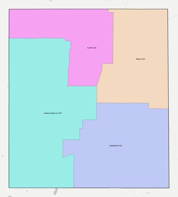 Lamb County TX townships and subdivisions map