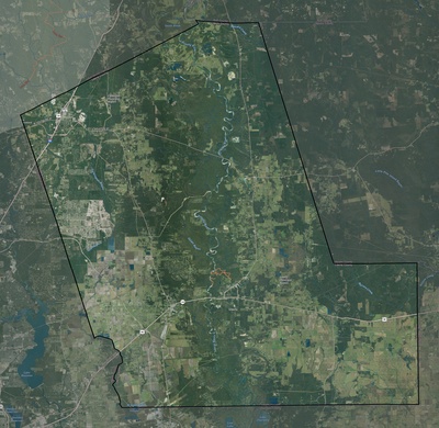 Liberty County TX USGS imagery and topo map