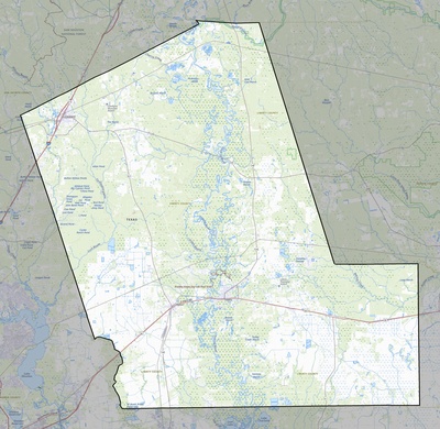 Liberty County TX USGS topo map