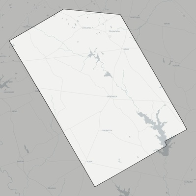 Limestone County TX county basemap context