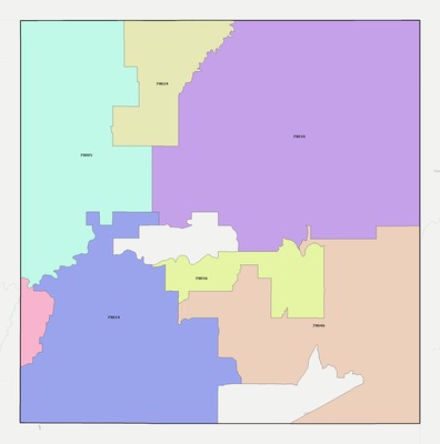 Lipscomb County TX ZIP code boundaries map