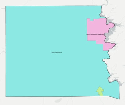 Llano County TX school district boundaries map