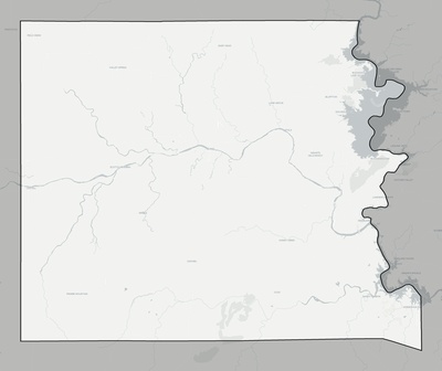 Llano County TX county basemap context