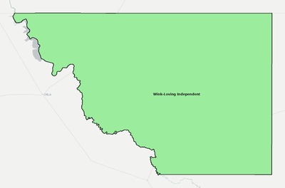 Loving County TX school district boundaries map
