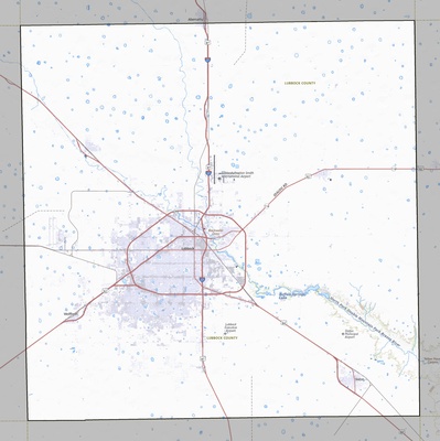 Lubbock County TX USGS topo map