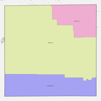 Lynn County TX townships and subdivisions map