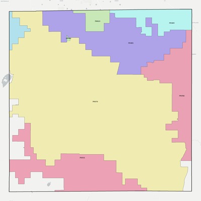 Lynn County TX ZIP code boundaries map