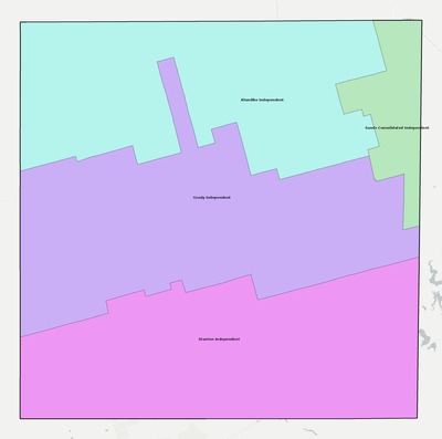 Martin County TX school district boundaries map