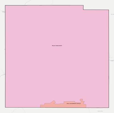 Mason County TX school district boundaries map