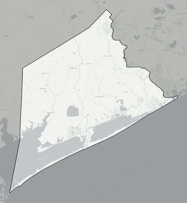Matagorda County TX county basemap context