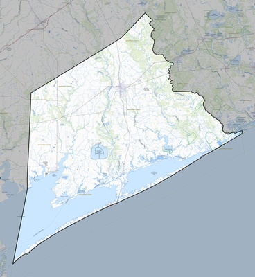 Matagorda County TX USGS topo map