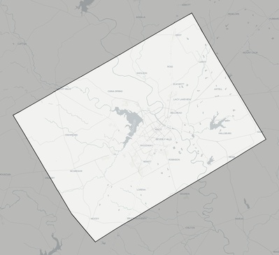 McLennan County TX county basemap context