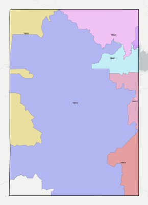 McMullen County TX ZIP code boundaries map