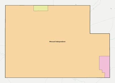 Menard County TX school district boundaries map