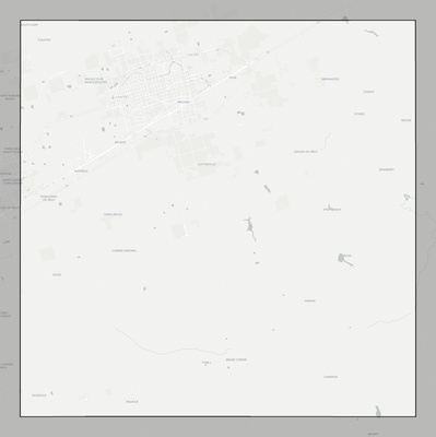 Midland County TX county basemap context
