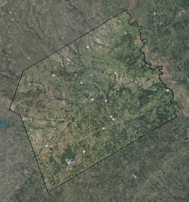 Milam County TX USGS imagery and topo map