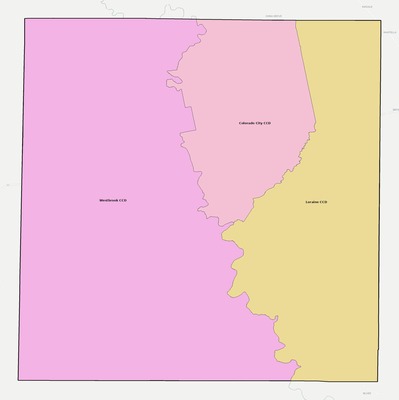 Mitchell County TX townships and subdivisions map