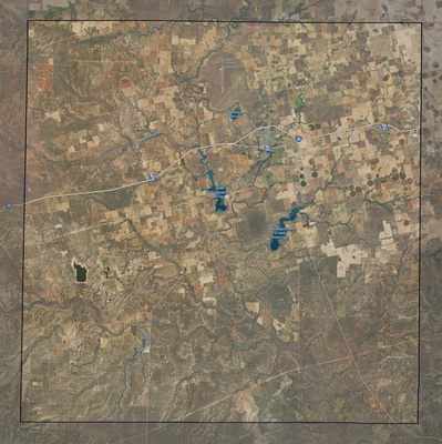 Mitchell County TX USGS imagery and topo map