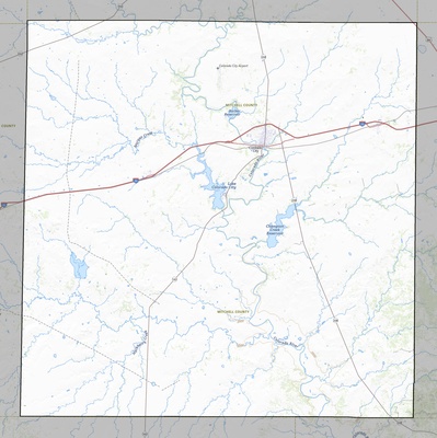 Mitchell County TX USGS topo map
