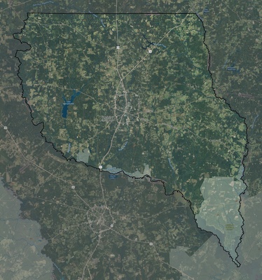Nacogdoches County TX USGS imagery and topo map