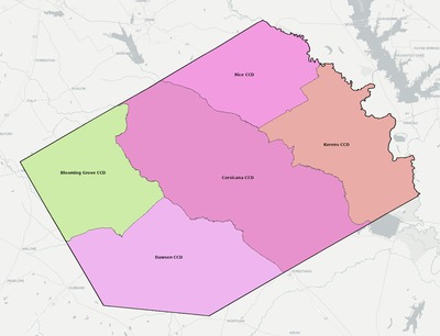 Navarro County TX townships and subdivisions map