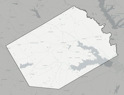 Navarro County TX county basemap context