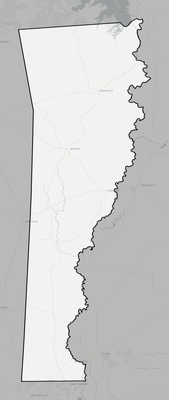 Newton County TX county basemap context
