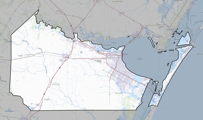 Nueces County TX USGS topo map
