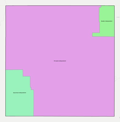 Ochiltree County TX school district boundaries map