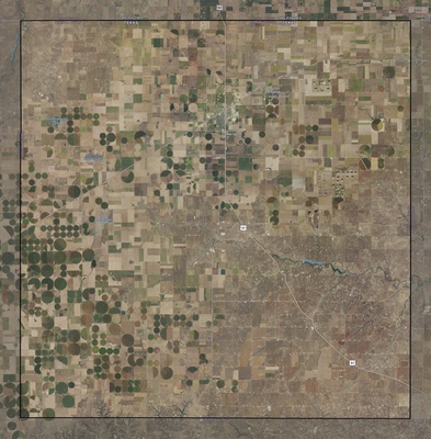 Ochiltree County TX USGS imagery and topo map
