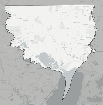 Orange County TX county basemap context