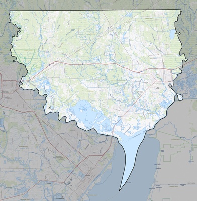 Orange County TX USGS topo map