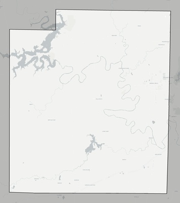 Palo Pinto County TX county basemap context