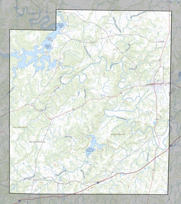 Palo Pinto County TX USGS topo map