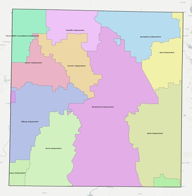Parker County TX school district boundaries map