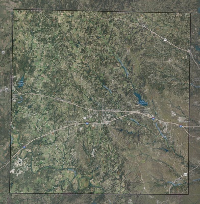 Parker County TX USGS imagery and topo map