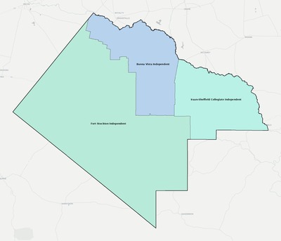Pecos County TX school district boundaries map