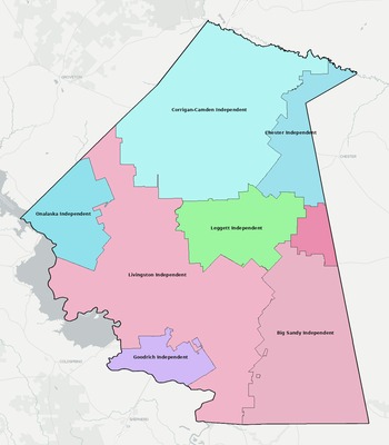 Polk County TX school district boundaries map