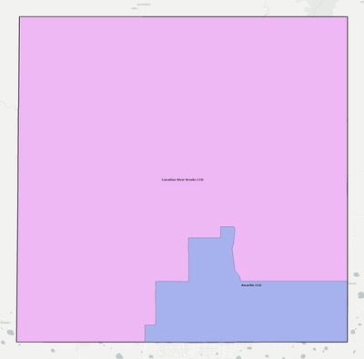Potter County TX townships and subdivisions map