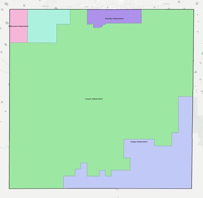 Randall County TX school district boundaries map
