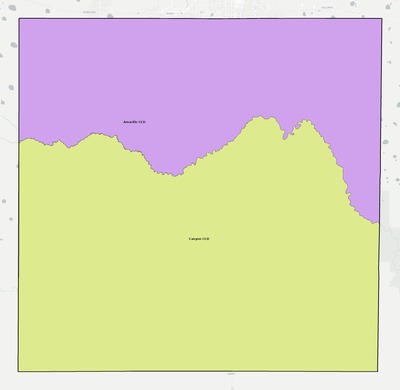 Randall County TX townships and subdivisions map