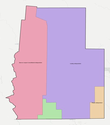 Real County TX school district boundaries map