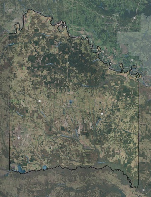 Red River County TX USGS imagery and topo map