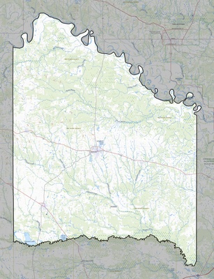 Red River County TX USGS topo map
