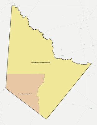 Reeves County TX school district boundaries map
