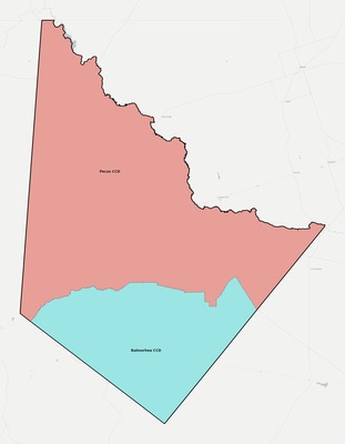 Reeves County TX townships and subdivisions map